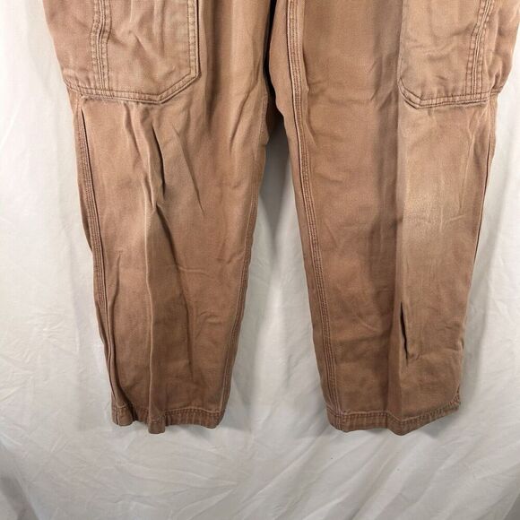 Duluth Cargo Pants Men's 40x32 Brown Canvas Button Zip 100% Cotton - Picture 3 of 13